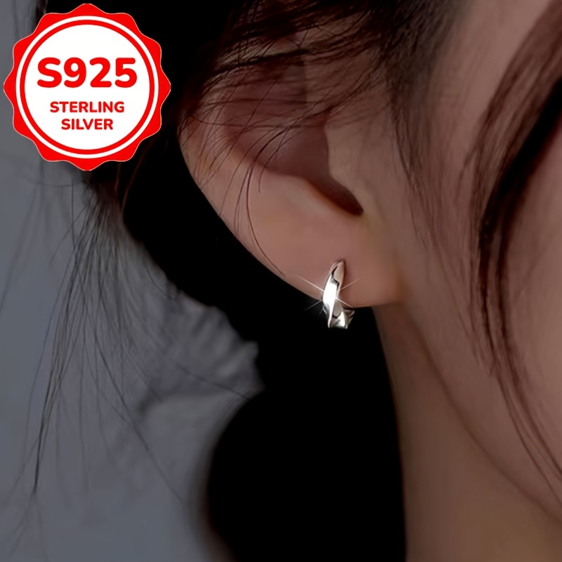 2pcs Women's S925 Pure Silver Mobius Stud Earrings — Unique Gift